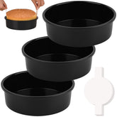 HUAKENER set de 3 sartenes de 8 pulgadas para hornear con cocción uniforme.