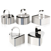 HULISEN set de moldes para pastel de 3 pulgadas con cinco anillos.