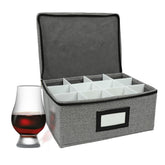 Caja HURZMORO para 12 copas de whisky, orden y seguridad para tus copas.
