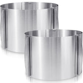 Hushee: conjunto de dos anillos ajustables para pasteles de 6-12 pulgadas.