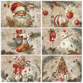 Manteles Hushee Navidad clásicos 12x18 para una mesa elegante.