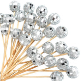 Palitos de cóctel Hushee con bola espejo para decorar bebidas
