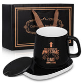 Taza Hushee de café de 13,5 onzas con tapa y cuchara, ideal para bebidas calientes