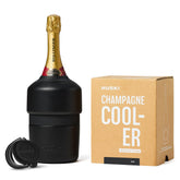 Huski Champagne Chiller frontal, mostrando su diseño premiado para burbujas perfectas.