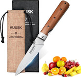 Huusk cuchillo fruta plegable japonés con hoja 440C para cortes precisos