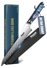Huusk cuchillo pan serrado de 8 pulgadas para rebanar pan casero con facilidad.