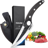 Huusk Viking navaja con hoja afilada para cortes precisos en carne y verduras.