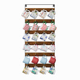 Huxitocan soporte de pared para tazas en madera y hierro, ahorro de espacio.