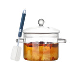 Olla hvominxs de vidrio 1.5L con tapa para hervir y controlar el cocinado