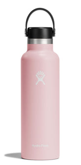 Hydro Flask 21oz con boca estándar trillium rosa, fácil de usar en viajes diarios.