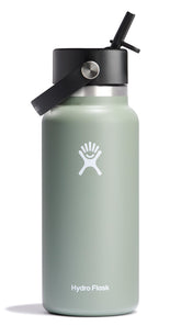 Hydro Flask 32 oz Agave, vista frontal, ideal para beber con facilidad.