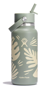 Hydro Flask 32oz Botella Botánico Bliss Agave con aislamiento mantiene la bebida fría.