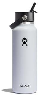 Hydro Flask botella 40oz blanca con tapa flexible para hidratación rápida en movimiento