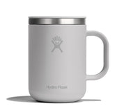 Hydro Flask frente de taza de 24 onzas gris abedul, ideal para uso diario y temperatura estable.