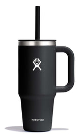 Hydro Flask Travel Tumbler con asa y pajilla para uso diario en movimiento.