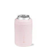 HydroJug Enfriador de latas 12 onzas rosa arena mantiene la bebida fría y la mano seca.