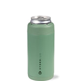 HydroJug enfriador de latas con tapa rosca, enfoque en seguridad para viajar sin derrames.