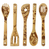 HYGNN cucharas de madera quemada para cocinar con estilo y durabilidad