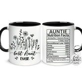 Taza de café de la tía Hyturtle 11oz con llavero, regalo especial.