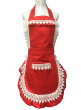 Delantal Hyzrz para cocina con bolsillo rojo, práctico para llaves y teléfono.