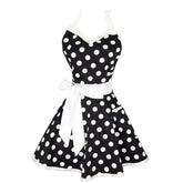 Delantal Hyzrz Dulce Corazón Retro negro, estilo vintage para cocinar en casa
