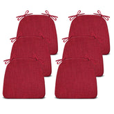 IASEAHK cojines para comedor, conjunto de 6, color rojo, confort duradero para comidas.