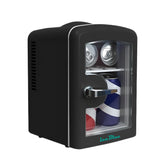 Iceblue mini frigo con ventana de visualización para ver productos de belleza.