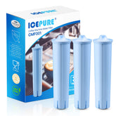 ICEPURE Jura Clearyl Blue: paquete triple para reemplazo rápido en máquinas Jura compatibles.