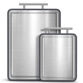 IDekooror tabla con cara de acero inoxidable para cortes higiénicos de carnes crudas.