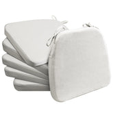 AAAAAcessories Almohadillas para Silla en Forma D, 2" de espesor, 17x16, Juego de 6, Lino Natural