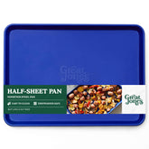 Great Jones Holy Sheet Pan Azul Arándano | Bandeja antiadherente de media hoja | Acero aluminizado 46,99 cm x 34,29 cm | para hornear, asar y gratinar | Distribución uniforme del calor | Apto para lavavajillas