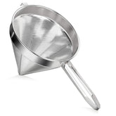 Colador China de 7 pulgadas de acero inoxidable 18/8 con malla gruesa – New Star Foodservice 34196