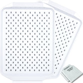 Czlizdyt Bandeja de Servicio Antideslizante con Mangos – Juego de 2, Rectangular