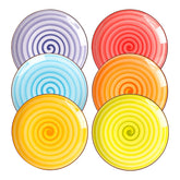 KitchenTour Platos Cerámicos 10 Pulgadas – Juego de 6 Coloridos, Aptos para Horno, Microondas y Lavavajillas