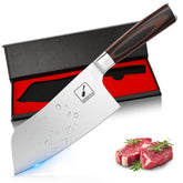 Cuchillo imarku para carnes y verduras con hoja de 7 pulgadas, afilada para cortes precisos.