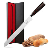 Cuchillo imarku para pan serrado de 10 pulgadas, corte estable y uniforme.