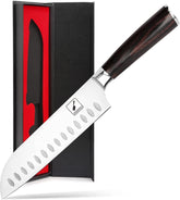 Cuchillo imarku santoku 7 pulgadas – hoja ultra afilada para cortes precisos en cocina.