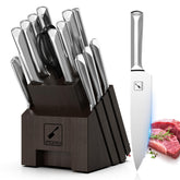 Imarku cuchillos 16 piezas con cuchillo chef para cortes precisos y rápidos.