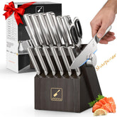 Conjunto de cuchillos imarku G14 con bloque para almacenamiento práctico
