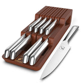 Imarku: juego de cuchillos japoneses 10 piezas con bloque para cocina ordenada.