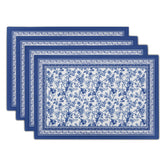 Manteles Imiss con ramas azules, ideales para cenas elegantes en casa.