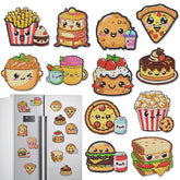 Imán INCOK de diamante con hamburguesa para nevera, colorido y divertido.