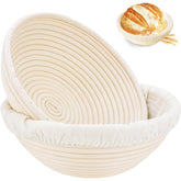 Ineyger Banneton: cesta de amasado para panes artesanales con forma redonda perfecta.