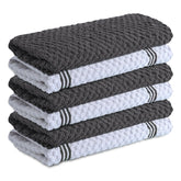 Infinitee Xclusives toallas de cocina en gris 100% algodón para secar utensilios