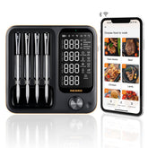 Inkbird termómetro de carnes inalámbrico con cuatro sondas para cocción precisa.