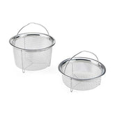 Cesta de vapor Instant Pot de acero inoxidable grande, ideal para verdura y pescado al vapor.