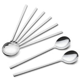 IQCWOOD cucharas de sopa coreana de 8 piezas para uso diario