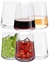 Vaso Iridisenti de cristal sin tallo, 17 oz, ideal para degustar vino.