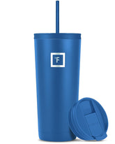 IRON °FLASK Classic Tumbler en cobalto con cierre sólido, ideal para transportar bebidas