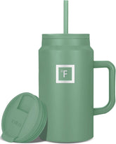IRON °FLASK Copilot taza aislada de 50 onzas mantiene bebidas frías y calientes al viajar